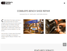 Tablet Screenshot of cobblersbenchshoerepair.com